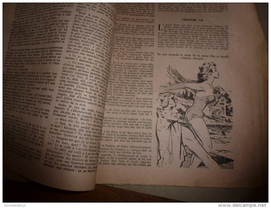 1952  Roman d'amour  LAC-AUX-DAMES par Wicki Baum  (en fascicules ,des éditions de La Presse)