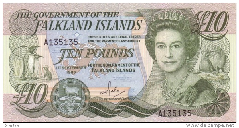 FALKLAND ISLANDS P. 14a 10 P 1986 UNC - Isole Falkland