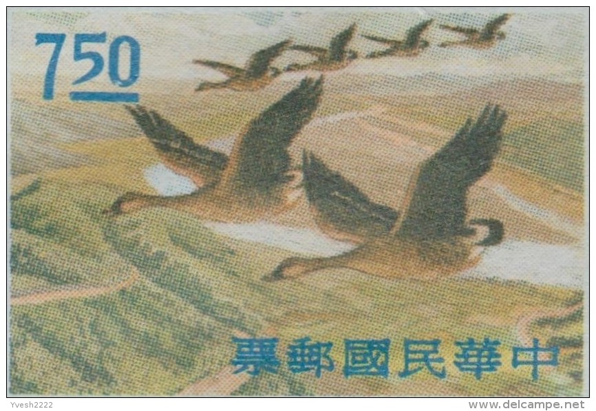 Taiwan Vers 1972. Aérogramme à 7.5 NT$, Pour Tous Les Pays, Oies Sauvages (ou Canards ?), Mémorial Sut Yan-Sen, Taipei - Ganzen