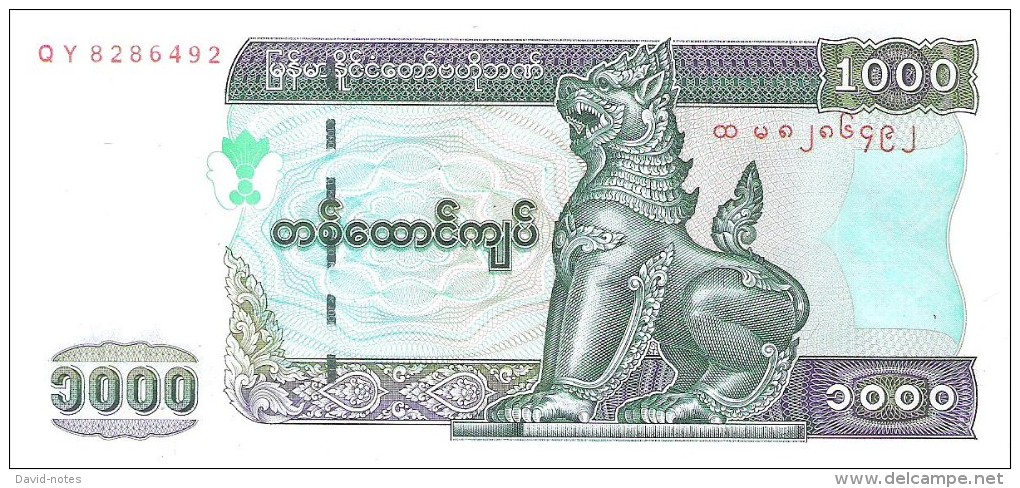 Myanmar - Pick 80 - 1000 Kyats 2004 - Unc - Myanmar