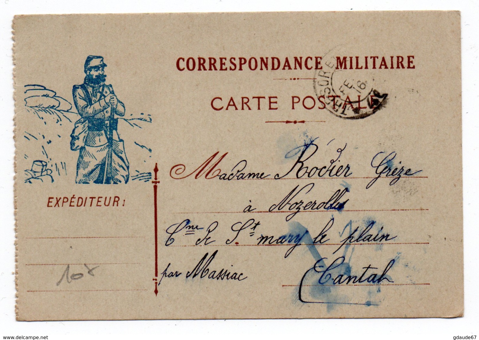 CARTE DE FRANCHISE MILITAIRE - Covers & Documents