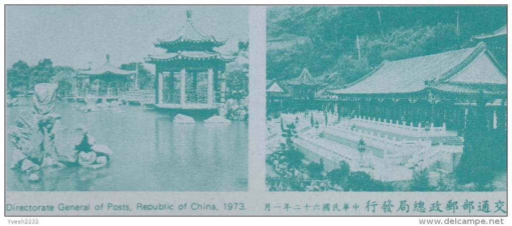 Taiwan 1973. Aérogramme à 2 NT$, Pour Hong Kong Et Macao. Architecture De Taiwan - Postwaardestukken