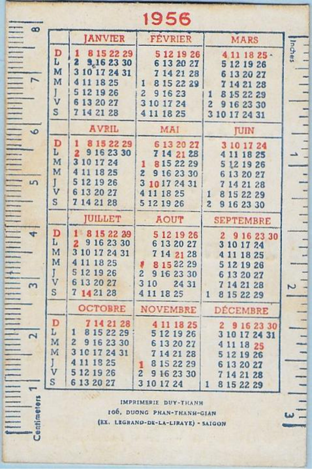 Petit Calendrier Pub Massida - Tamaño Pequeño : 1941-60