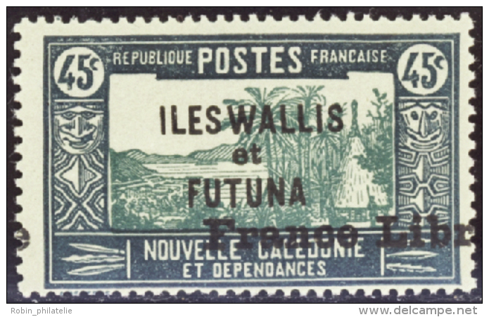 N° 105 Surcharge France Libre Très Décalée (gomme Coloniale) Qualité: ** Cote: 265&nbsp; - Otros & Sin Clasificación