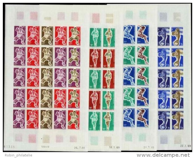 N° 66 /69 Jeux Sportifs  4 Feuilles De 25 Timbres Qualité: ** Cote: 2000&nbsp; &euro; - Otros & Sin Clasificación