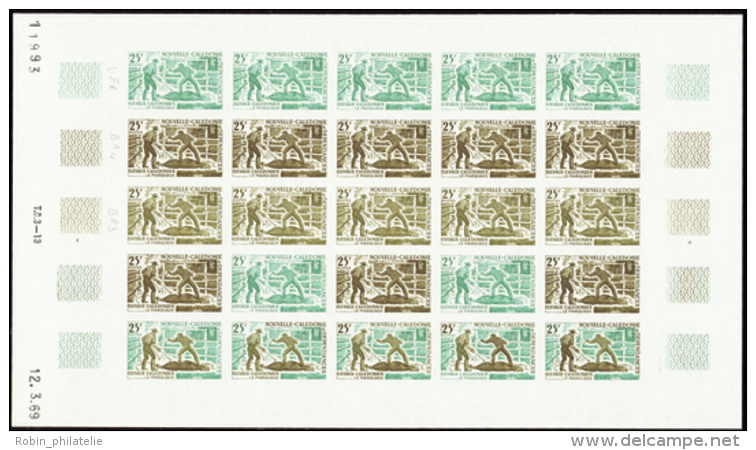 N° 356 /357 élevage 2 Feuilles De 25 Timbres Qualité: ** Cote: 450&nbsp; &euro; - Otros & Sin Clasificación