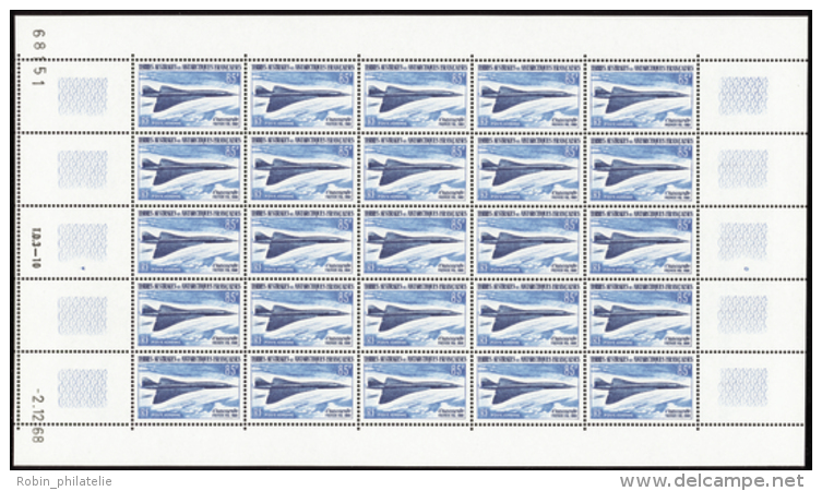 N° 1969 Concorde 7 Valeurs TOM En Feuilles De 25 Timbres Qualité: ** Cote: 7600&nbsp; &euro; - Otros & Sin Clasificación