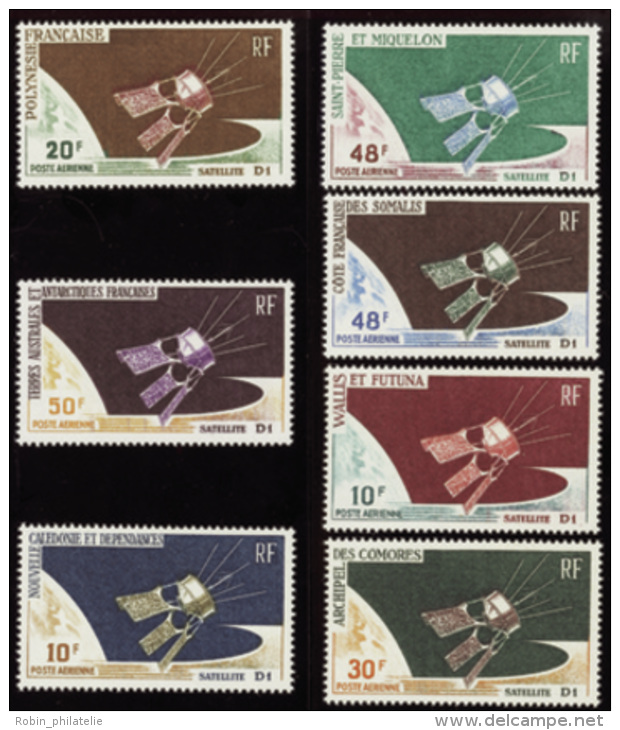 N° 1966 Satellite D1  7 Valeurs TOM Qualité: ** Cote: 122&nbsp; &euro; - Otros & Sin Clasificación