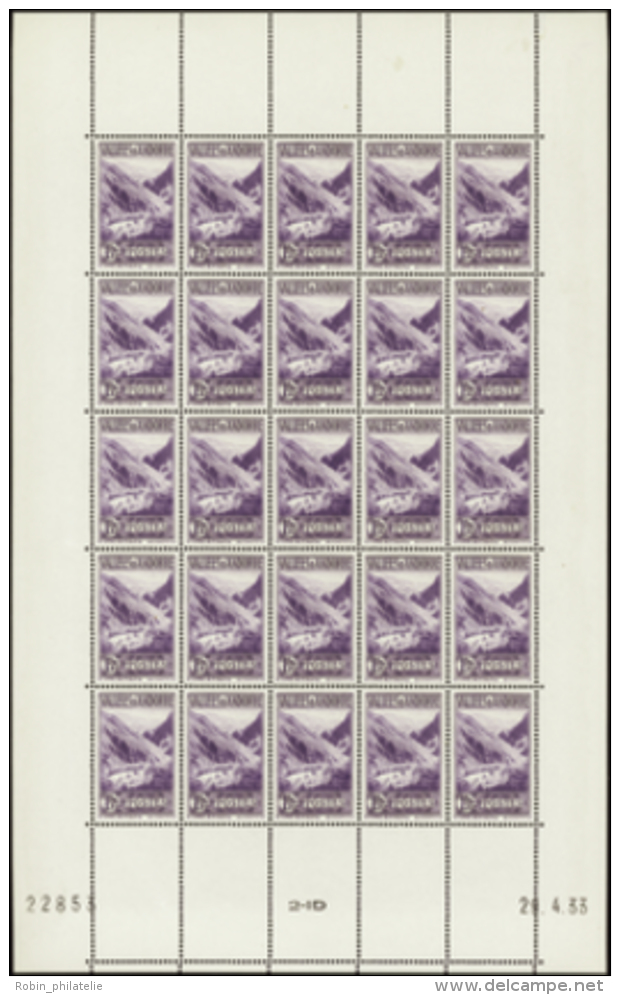 N° 40 A 1f75 Violet Feuille De 25 Timbres Qualité: ** Cote: 6650&nbsp; &euro; - Otros & Sin Clasificación