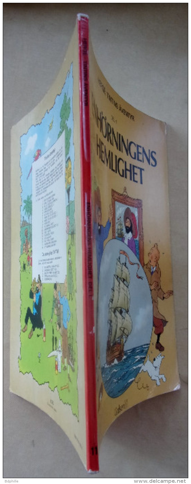 Tintin En Suedois Ed. Carlsen 1973  Enhorningens Hemlighet (la Licorne) - BD & Mangas (autres Langues)