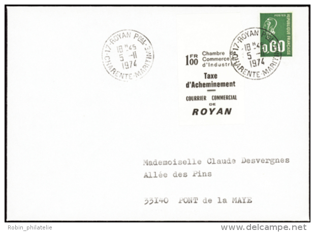 N° 27 Royan 1968 Sur Lettre Qualité: OBL Cote: 100&nbsp; &euro; - Other & Unclassified