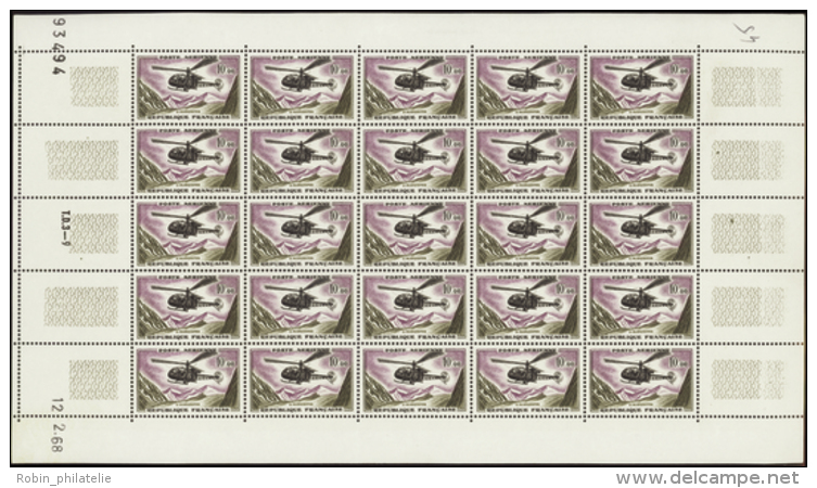 N° 41 10,00 Alouette Feuille De 25 Timbres CD 12-2-68 Qualité: ** Cote: 300&nbsp; &euro; - Autres & Non Classés