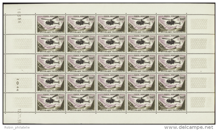 N° 37 1000f Alouette Feuille De 25 Timbres CD 12-11-58 Qualité: ** Cote: 1800&nbsp; &euro; - Otros & Sin Clasificación