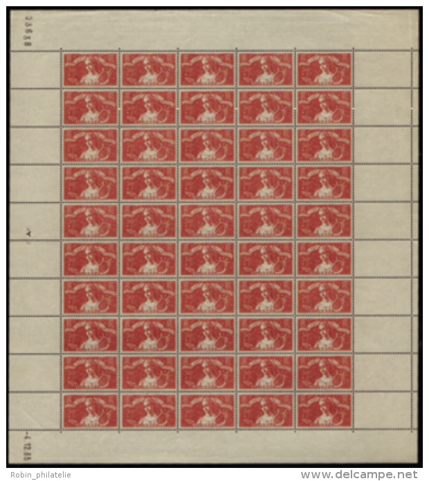 N° 308 Art Et Pensée Feuille De 50 Timbres CD 4-12-35 Qualité: ** Cote: 6750&nbsp; &euro; - Otros & Sin Clasificación