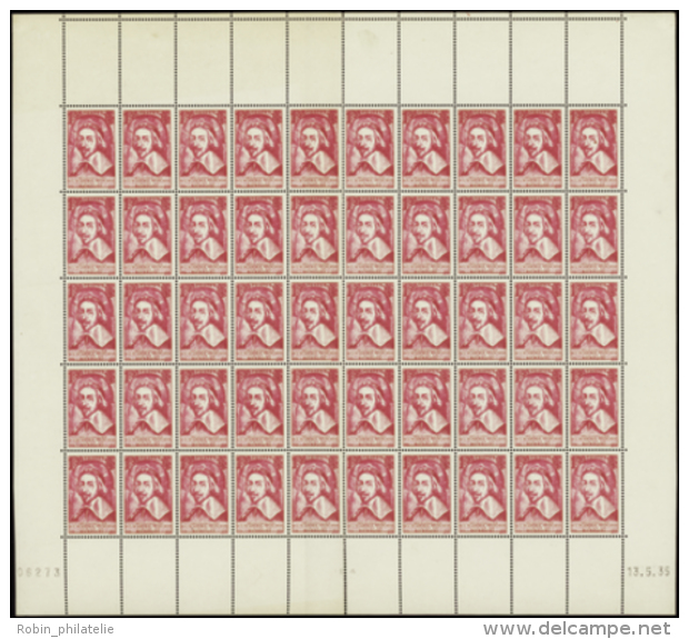 N° 305 Richelieu Feuille De 50 Timbres (1ex Défaut De Gomme) Qualité: ** Cote: 4500&nbsp; &euro; - Other & Unclassified