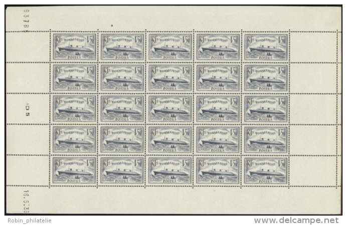 N° 300 1f50 Normandie Bleu Clair Feuille De 25t CD 16-5-36 Qualité: ** Cote: 5000&nbsp; &euro; - Autres & Non Classés