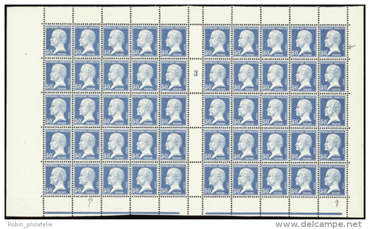 N° 176 50c Pasteur Feuille De 50 Timbres Mill 3 Papier Carton Qualité: ** Cote: 1400&nbsp; &euro; - Otros & Sin Clasificación