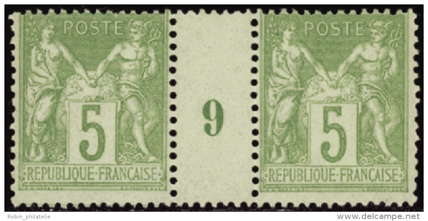 N° 106 5c Vert-jaune Millésime 8 Qualité: ** Cote: 190&nbsp; &euro; - Otros & Sin Clasificación
