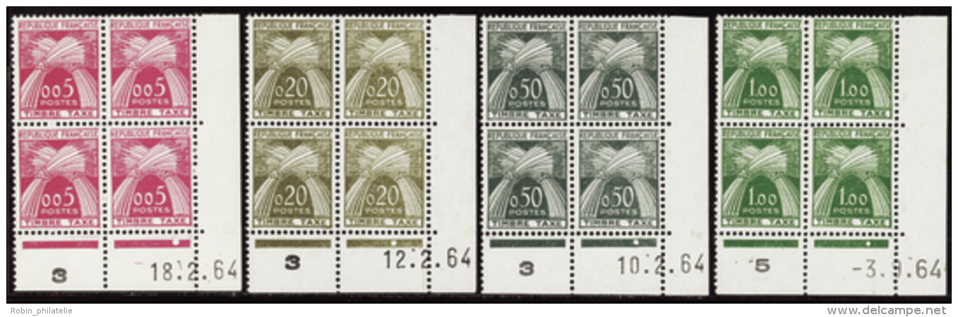N° 90 /94 (sauf 91) Nouveaux Francs 4 Valeurs 1964 Qualité: ** Cote: 500&nbsp; &euro; - Otros & Sin Clasificación