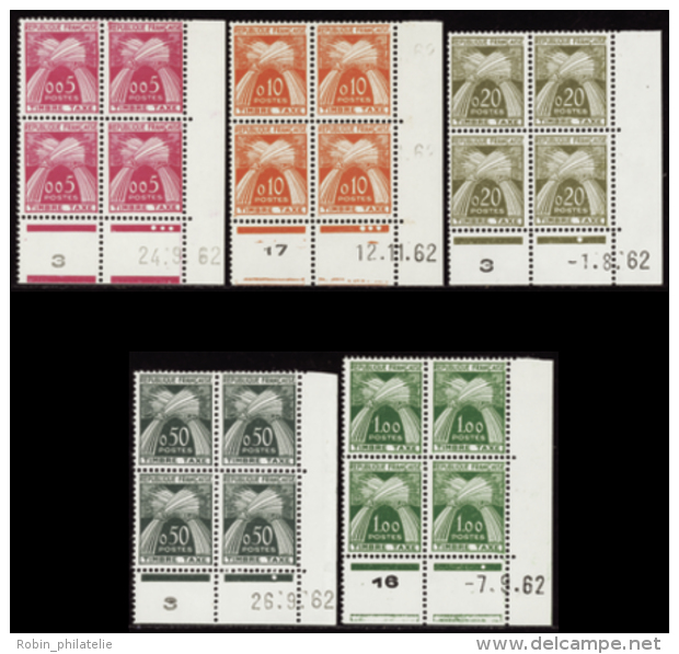 N° 90 /94  Nouveaux Francs 5 Valeurs 1962 Qualité: ** Cote: 497&nbsp; &euro; - Other & Unclassified