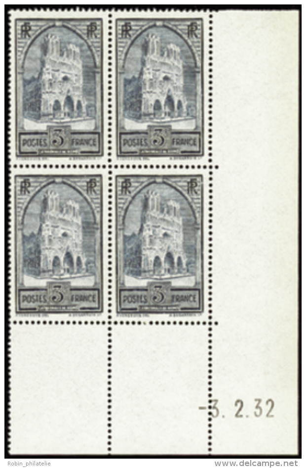 N° 259 C 3f Cathédrale De Reims 3-2-32 (type IV) Qualité: ** Cote: 710&nbsp; &euro; - Otros & Sin Clasificación