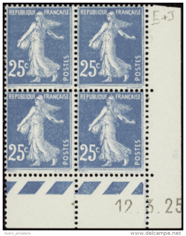 N° 140 25c Semeuse Bleu 12-3-25 Qualité: ** Cote: 96&nbsp; &euro; - Other & Unclassified