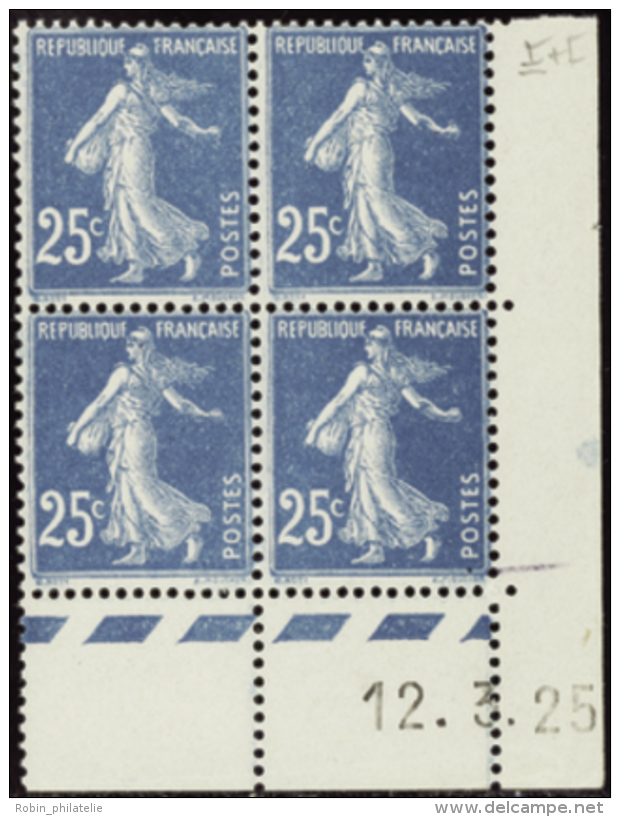 N° 140 25c Semeuse Bleu 12-3-25 Qualité: ** Cote: 96&nbsp; &euro; - Other & Unclassified