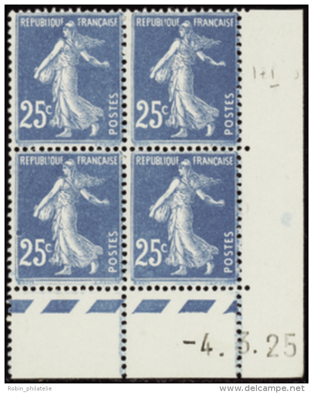 N° 140 25c Semeuse Bleu 4-3-25 Qualité: ** Cote: 96&nbsp; &euro; - Otros & Sin Clasificación