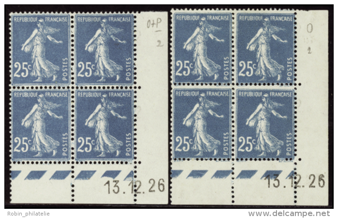 N° 140 25c Semeuse Bleu 13-12-26 Qualité: * Cote: 50&nbsp; &euro; - Otros & Sin Clasificación