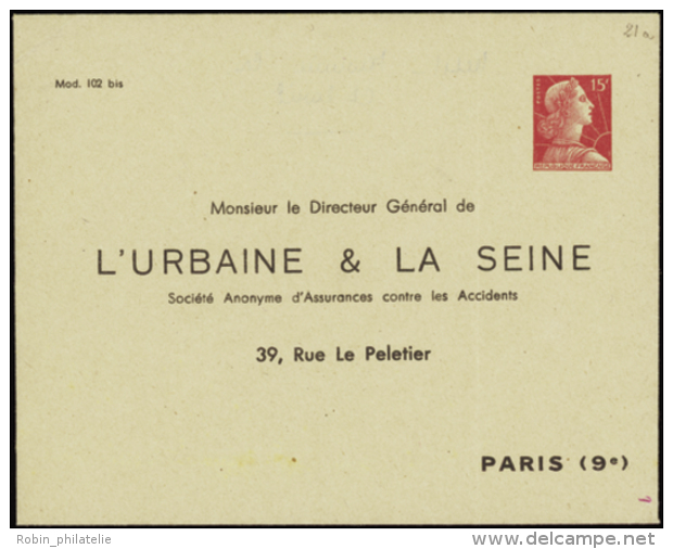 N° 1011 B5l 15f M. De Muller "l'Urbaine &amp; La Seine" Qualité:  Cote: 40&nbsp; &euro; - Otros & Sin Clasificación