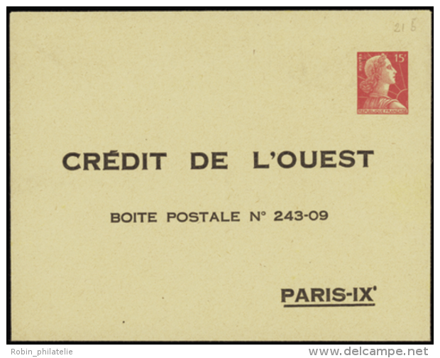 N° 1011 B5e 15f M. De Muller "Crédit De L'Ouest" Qualité:  Cote: 45&nbsp; &euro; - Otros & Sin Clasificación