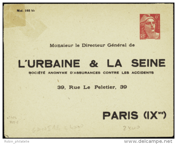 N° 721 (I1a) 6f M. Gandon Urbaine &amp; La Seine (défaut D'angle) Qualité:  Cote: 600&nbsp; &euro; - Otros & Sin Clasificación