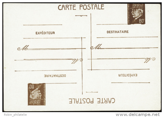 N° 512 CP2  80c Pétain Double Impression Qualité:  Cote: .....&nbsp; &euro; - Otros & Sin Clasificación