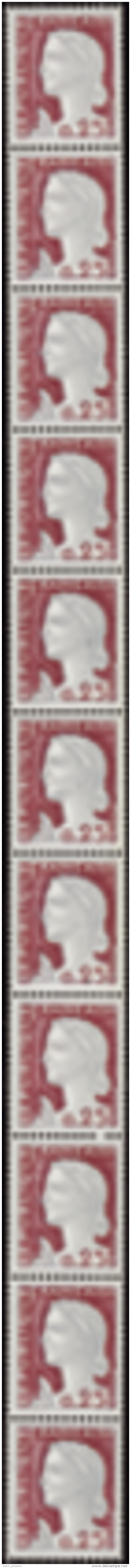 N° 52 0,25 M. De Decaris Bande Verticale De 11 Timbres Qualité: ** Cote: 65&nbsp; &euro; - Other & Unclassified