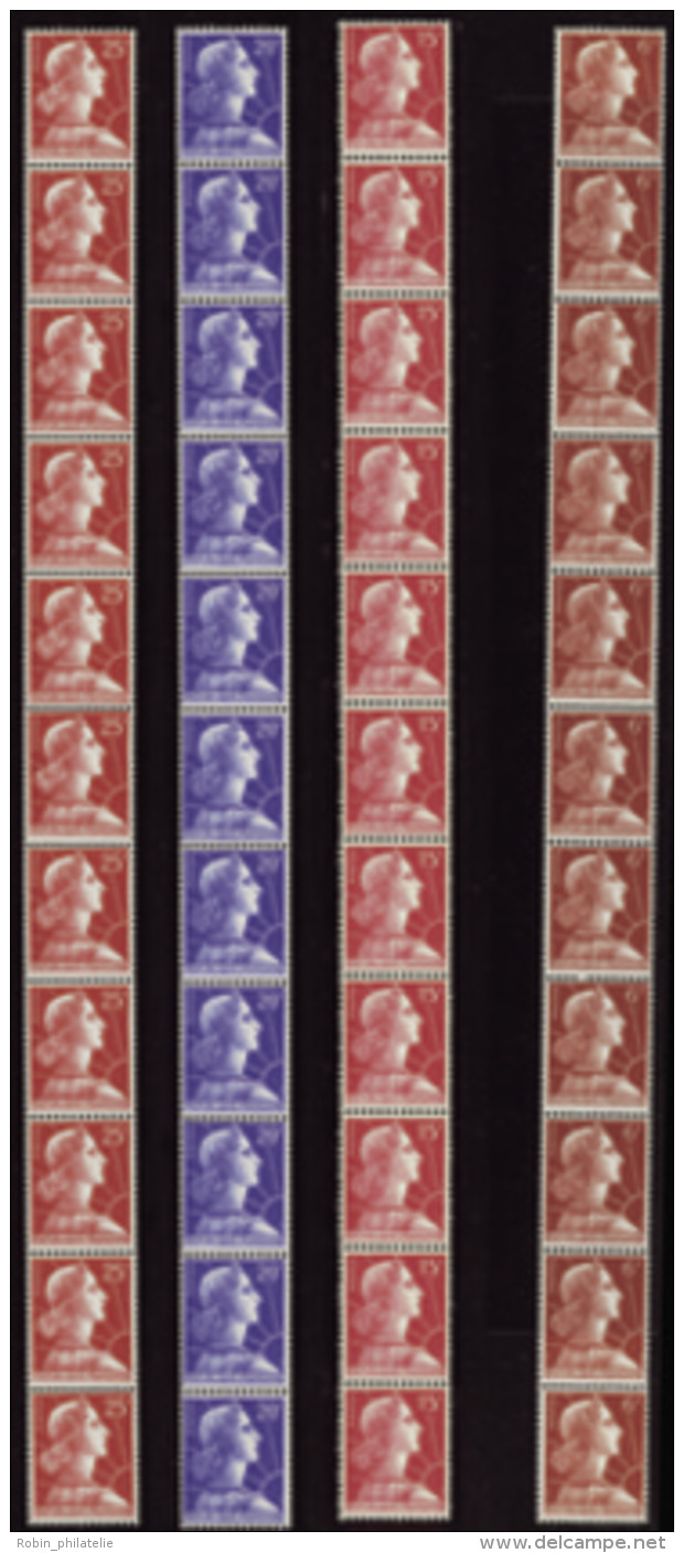 N° 38 /41 Marianne De Muller 4 Bdes Verticale De 11 Timbres Qualité: ** Cote: 590&nbsp; &euro; - Otros & Sin Clasificación