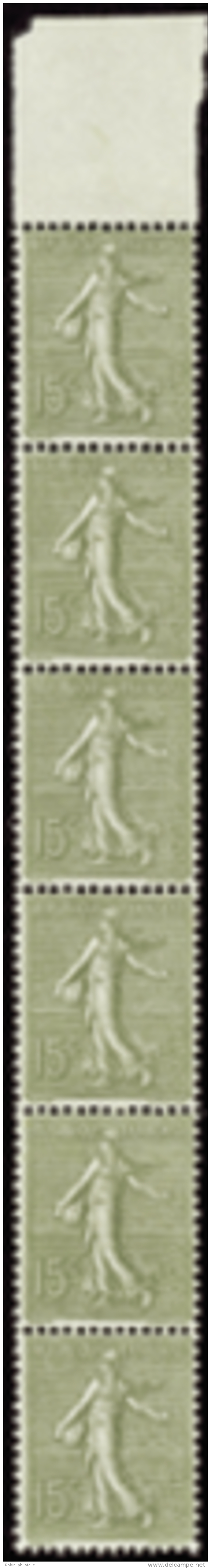 N° 3 15c Semeuse Lignée Vert Bdf (pli Sur 1ex) Qualité: ** Cote: 1650&nbsp; &euro; - Other & Unclassified
