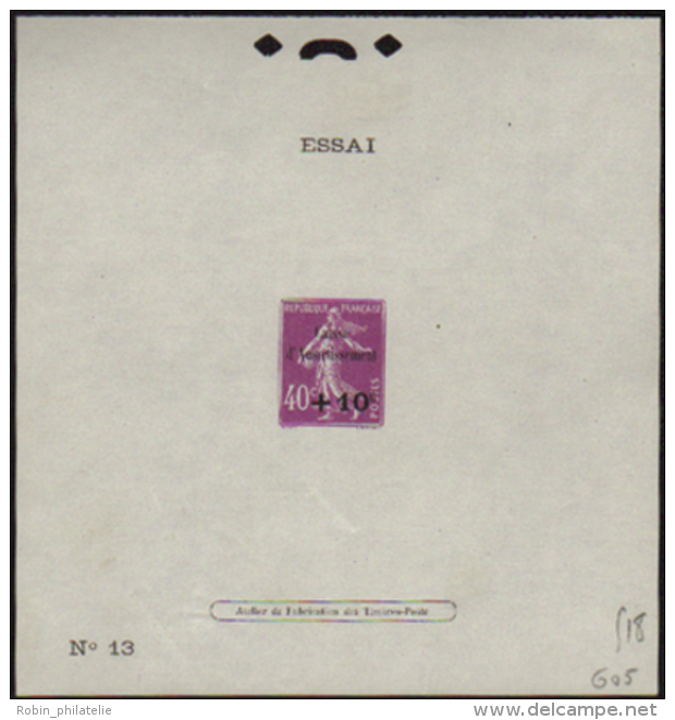 N° 246 Epr. D'essai De Surcharge Caisse D'amortissement N°27 Qualité:  Cote: .....&nbsp; &euro; - Otros & Sin Clasificación