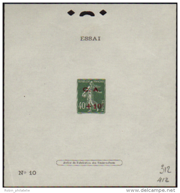 N° 246 Epr. D'essai De Surcharge Caisse D'amortissement N°10 Qualité:  Cote: .....&nbsp; &euro; - Otros & Sin Clasificación