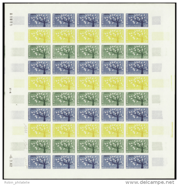 N° 1359 0,50 Europa 1962 Feuille De 50 Timbres Qualité: ** Cote: 5000&nbsp; &euro; - Otros & Sin Clasificación