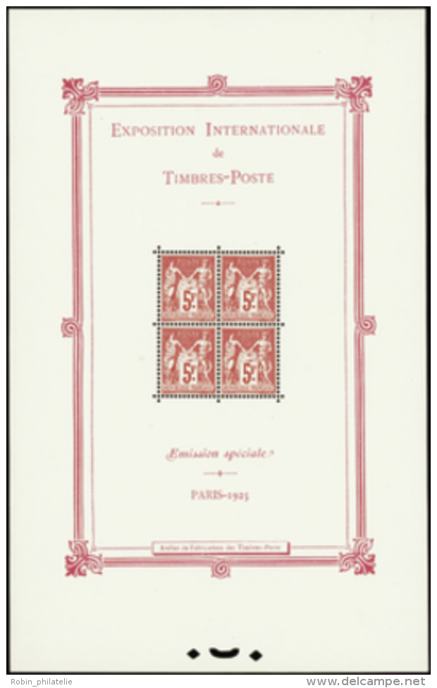 N° 1 Exposition Internationale De Paris 1925 (pli D'angle) Qualité: ** Cote: 5500&nbsp; &euro; - Other & Unclassified