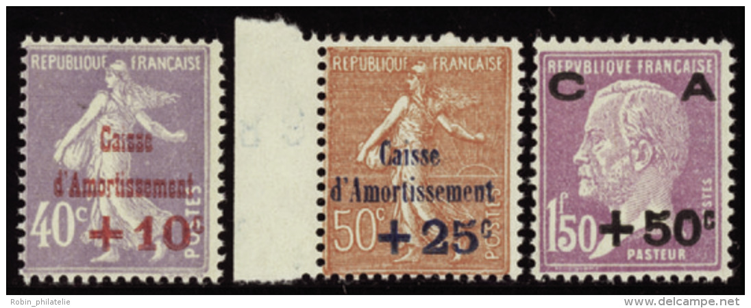 N° 249 /251  2ème Série Caisse D'amortissement 3 Vals Qualité: ** Cote: 235&nbsp; &euro; - Otros & Sin Clasificación