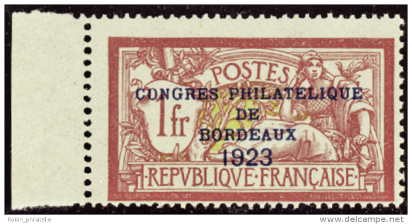 N° 182 Congrès Philatélique De Bordeaux Bdf Qualité: ** Cote: 925&nbsp; &euro; - Otros & Sin Clasificación