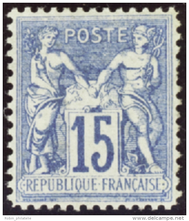 N° 90 15c Bleu Faux De Chalon Sur Saône Qualité: * Cote: 140&nbsp; &euro; - Otros & Sin Clasificación