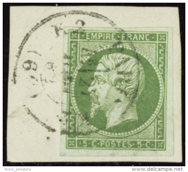 N° 12 5c Vert Obl Cachet à Date Sur Fragment TB Qualité: OBL Cote: 90&nbsp; &euro; - Sonstige & Ohne Zuordnung