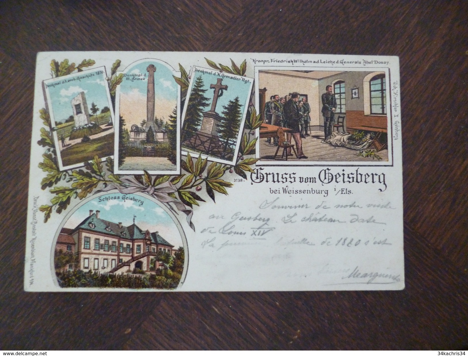 CPA Allemagne Deutschland Geisberg Gruss Vom Geisberg Bei Weissenburg Litho Précurseur - Otros & Sin Clasificación