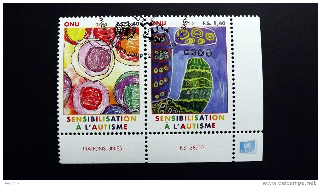 UNO-Genf 788/9 Oo/ESST, Autismus, Gemälde Von Autistischen Künstlern - Used Stamps