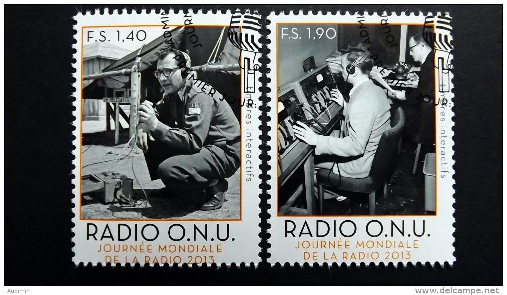 UNO-Genf 805/6 Oo/ESST, UN-Radio - Welttag Des Radios - Gebruikt