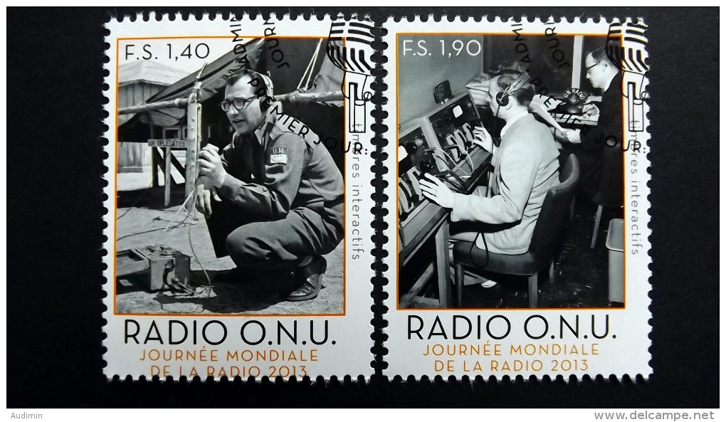 UNO-Genf 805/6 Oo/ESST, UN-Radio - Welttag Des Radios - Gebraucht