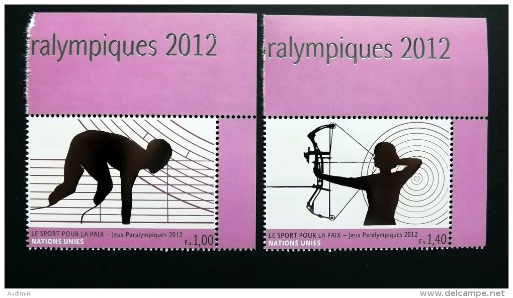 UNO-Genf 795/6 ++/mnh, Paralympische Sommerspiele, London, Leichtathletik, Bogenschießen - Unused Stamps