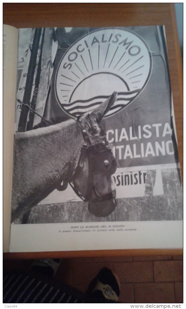 MANIFESTO PARTITO SOCIALISTA ITALIANO IL SOMARO DEMOCRISTIANO - 1962 - Pubblicitari